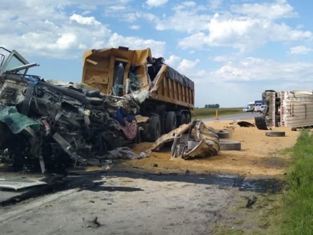 Muri un camionero en un choque mltiple en la Ruta 3